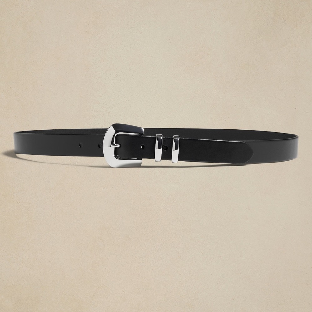 Banana Republic-Angolo belt, black and silver